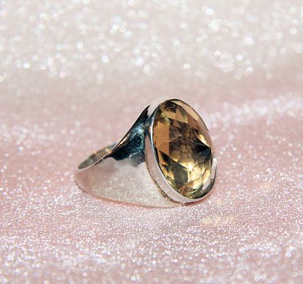 Stunning Sterling and Facated Citrine Ring size 8.5 Stunning Sterling and Facated Citrine Ring size 8.5