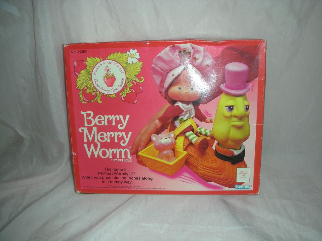Vintage Kenner Berry Merry Worm Strawberry Shortcake 1980's Vintage Kenner Berry Merry Worm Strawberry Shortcake 1980's
