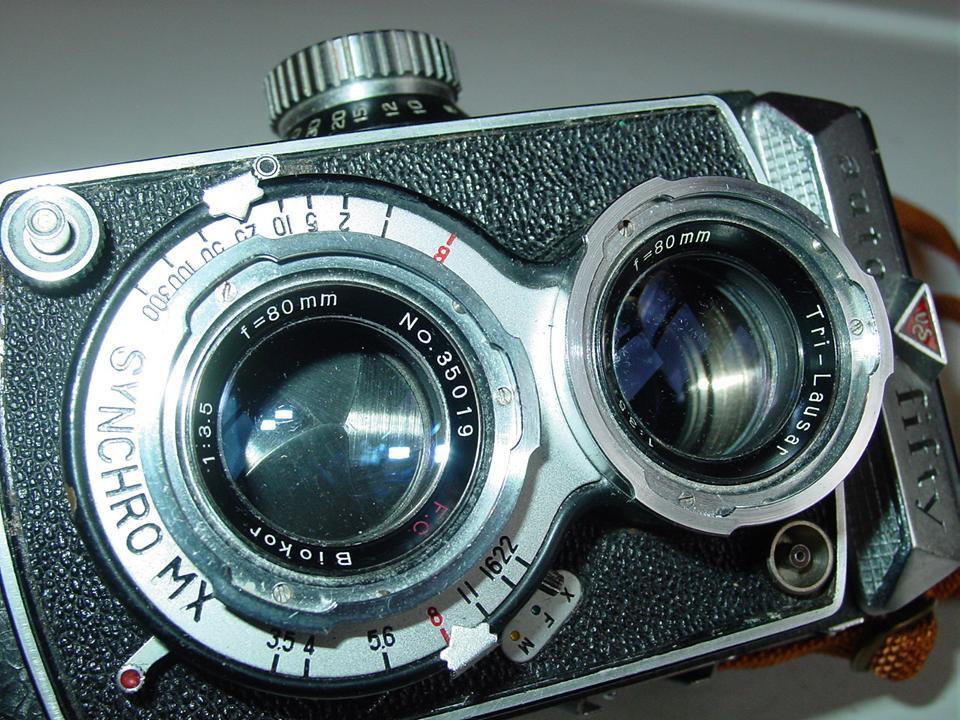 Ricoh Auto Fifty TLR Camera Twin Lens Reflex Ricoflex Synchro Mx Ricoh Auto Fifty TLR Camera Twin Lens Reflex Ricoflex Synchro Mx
