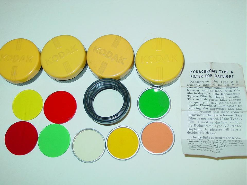 Kodak Camera Series V Daylight Filter Lens & No 7A Close Up Attachment 4 Cases Kodak Camera Series V Daylight Filter Lens & No 7A Close Up Attachment 4 Cases