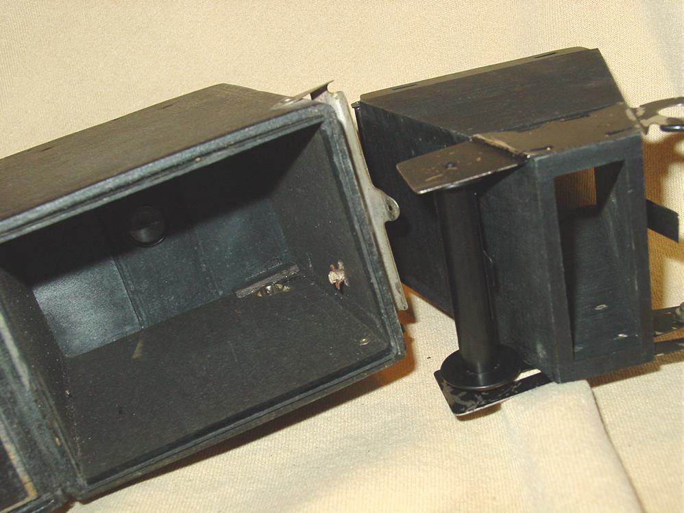 Ansco Box Camera Wood Inside for 4A Film Binghamton New York Ansco Box Camera Wood Inside for 4A Film Binghamton New York