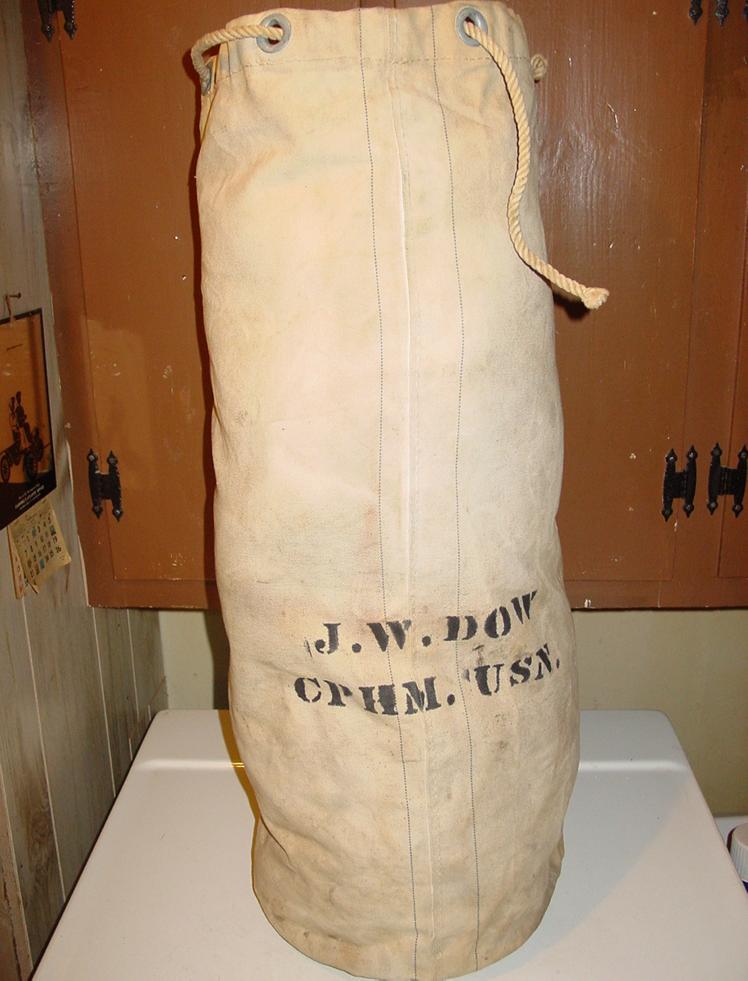 Military WWII Navy Sailor Duffel Bag White Canvas CPHM Sea Ship Gear Duffle Gear Military WWII Navy Sailor Duffel Bag White Canvas CPHM Sea Ship Gear Duffle Gear