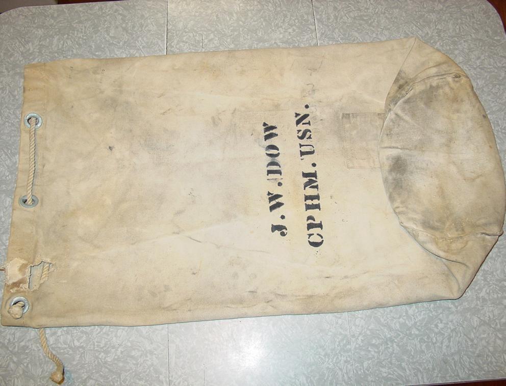 Military WWII Navy Sailor Duffel Bag White Canvas CPHM Sea Ship Gear Duffle Gear Military WWII Navy Sailor Duffel Bag White Canvas CPHM Sea Ship Gear Duffle Gear