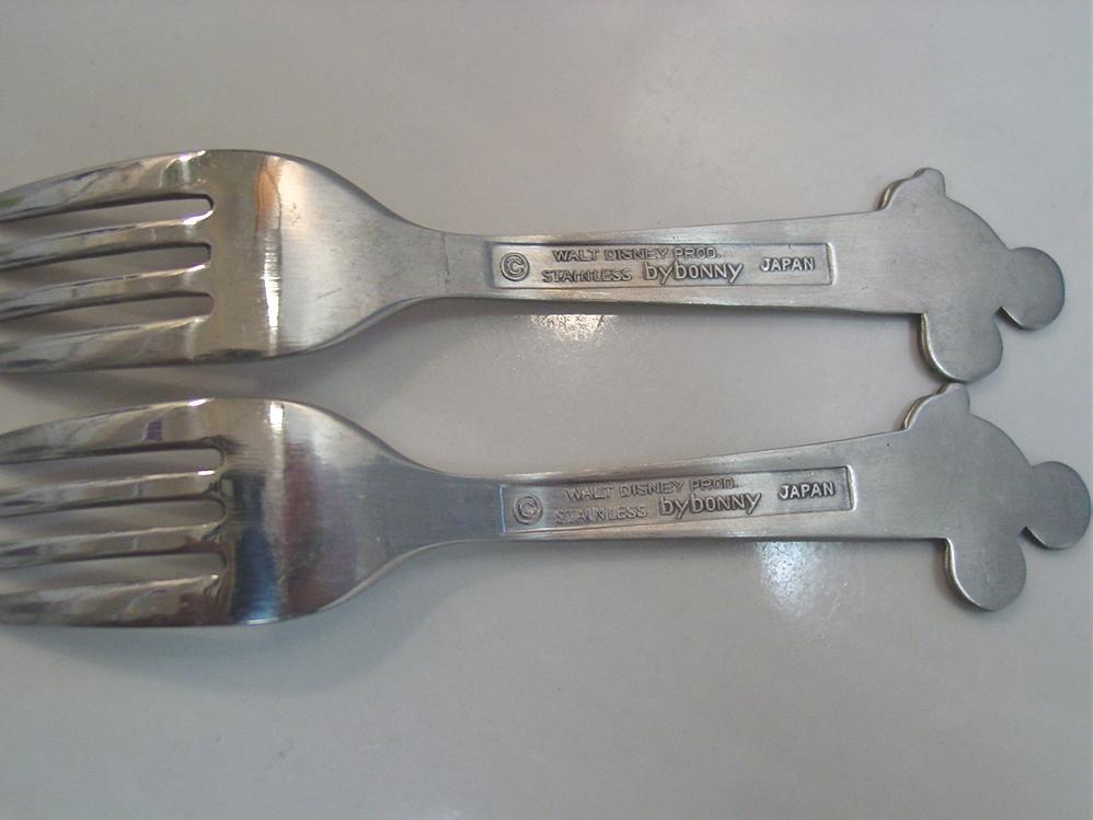 Bonny Disney Mickey Mouse Forks Infant Baby Child Flatware Utensil Stainless Japan Bonny Disney Mickey Mouse Forks Infant Baby Child Flatware Utensil Stainless Japan