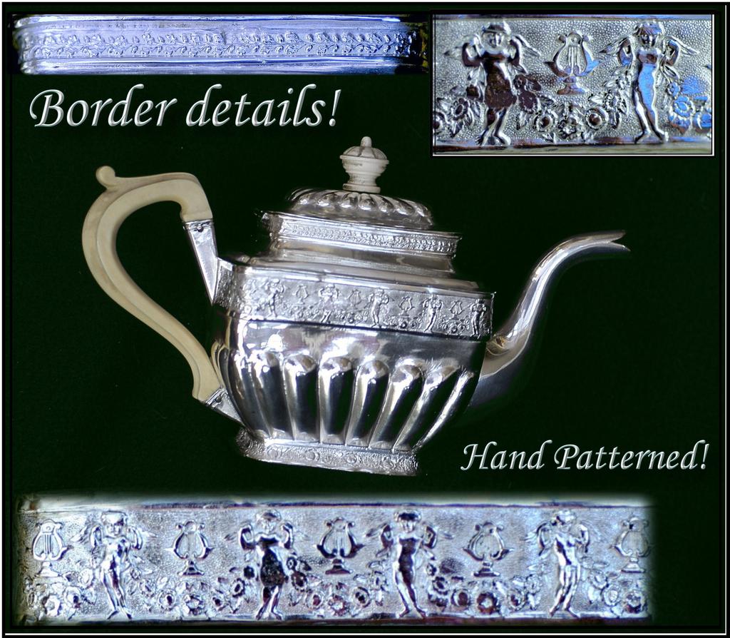 Antique Russian Sterling Silver Solitaire Teapot: Cherubs! 1834 Antique Russian Sterling Silver Solitaire Teapot: Cherubs! 1834