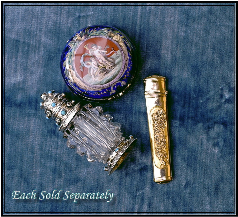 Antique Austro-Hungary Rock Crystal & Silver Scent 1870 Antique Austro-Hungary Rock Crystal & Silver Scent 1870