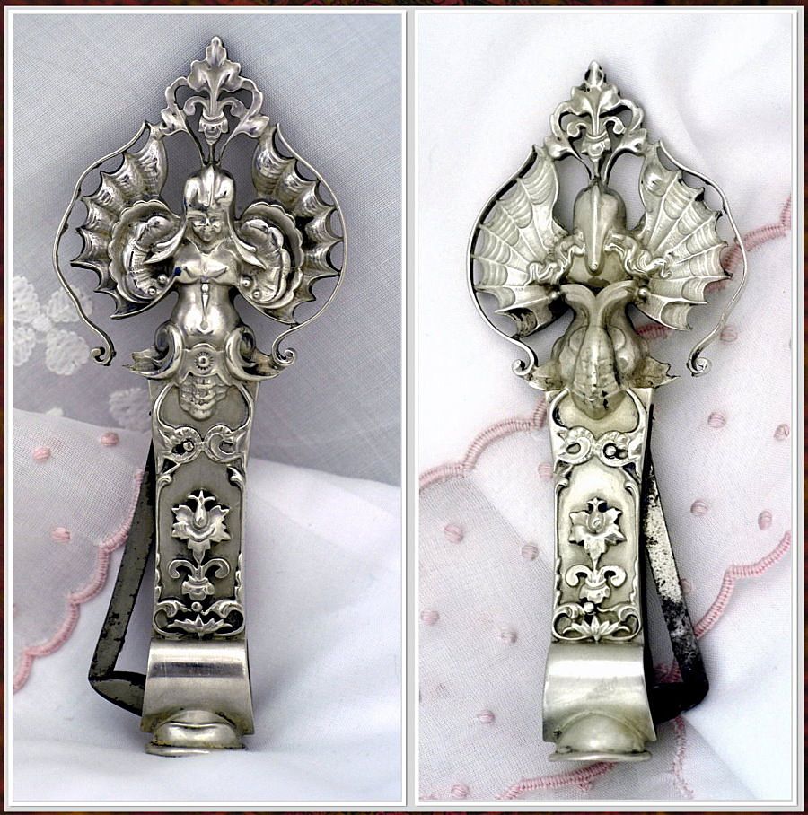 Antique Sterling Silver Cigar Cutter Shiebler 1876-1910 Antique Sterling Silver Cigar Cutter Shiebler 1876-1910