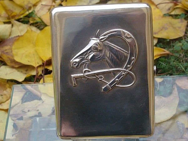 Antique Russian silver cigarette case Antique Russian silver cigarette case