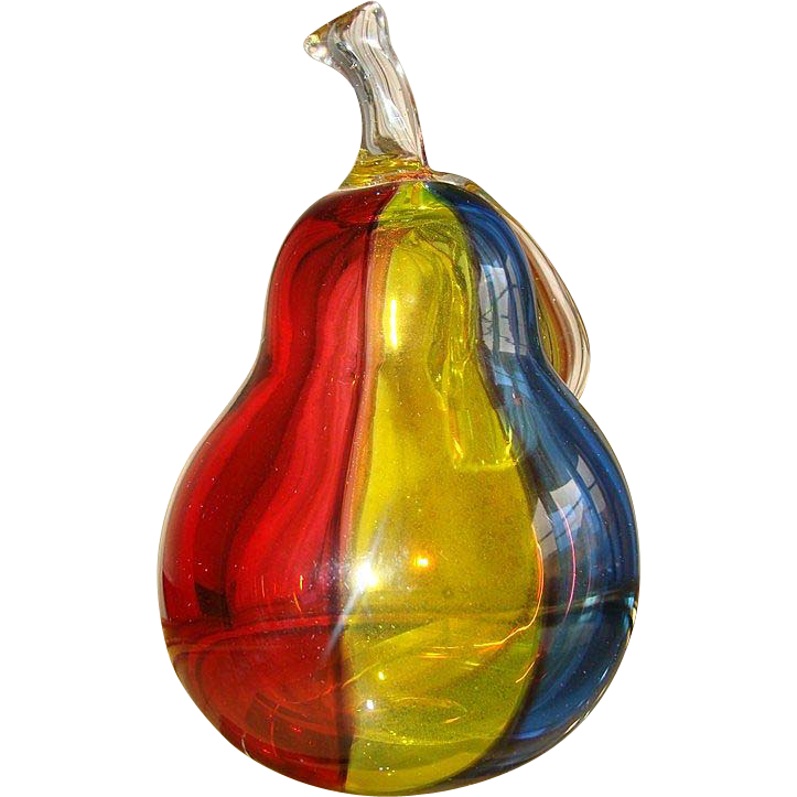 Glass pear by Archimede Seguso(1909-1999) dated at about 1970 Glass pear by Archimede Seguso(1909-1999) dated at about 1970