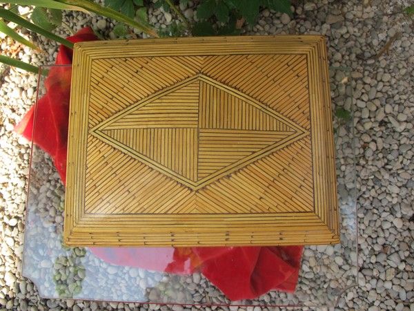 Hand crafted wooden box, early 20th century Hand crafted wooden box, early 20th century