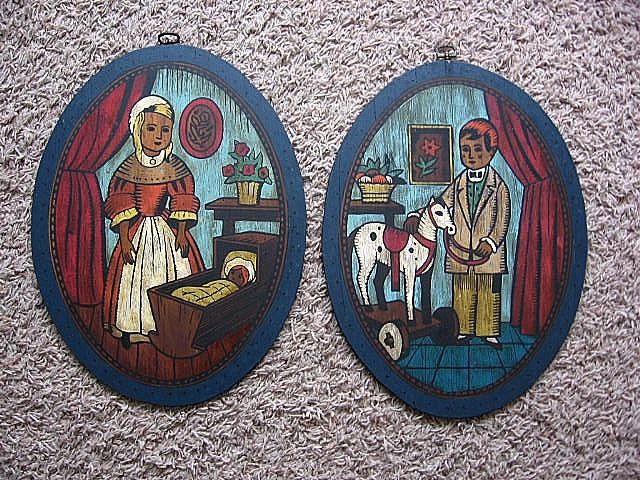 Rare 1960's "Colonial Children" Paint By Number Set Rare 1960's "Colonial Children" Paint By Number Set