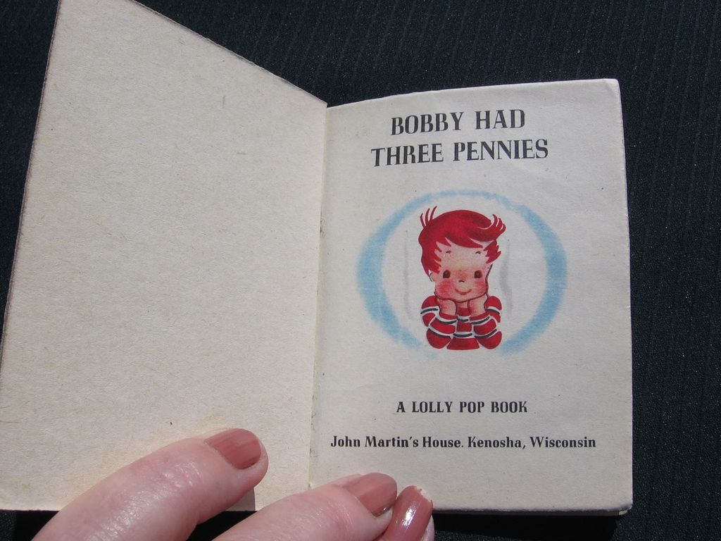 Rare "Bobby had Three Pennies" Mini Lolly Pop Children Book Rare "Bobby had Three Pennies" Mini Lolly Pop Children Book
