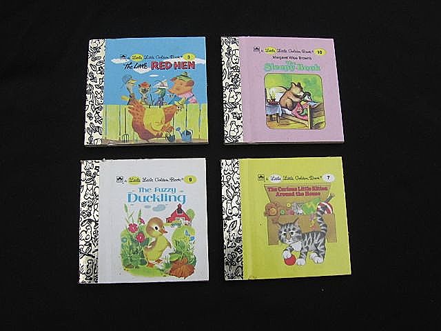 Four Miniature Little Little Golden Books Set Four Miniature Little Little Golden Books Set