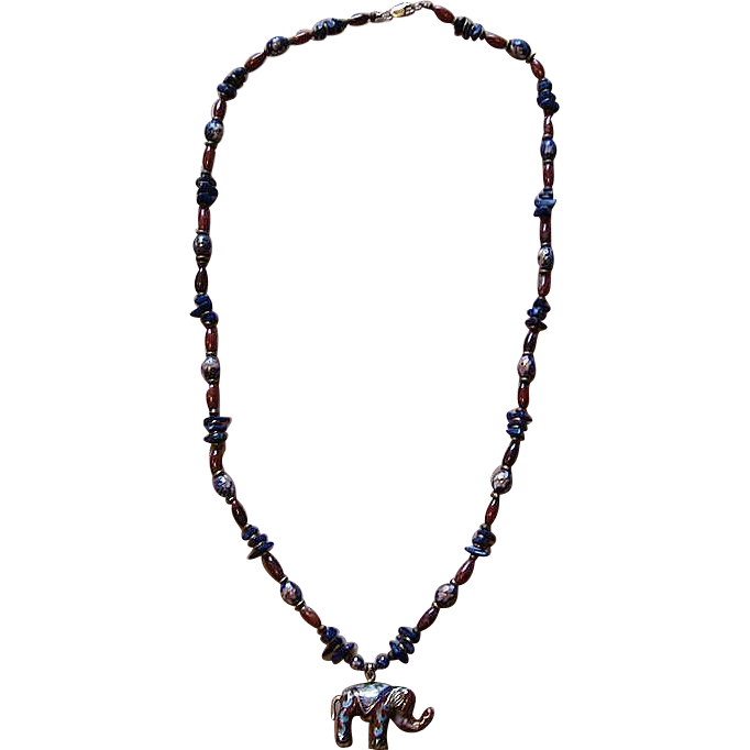 Beautiful Cloisonne Elephant Necklace Beautiful Cloisonne Elephant Necklace