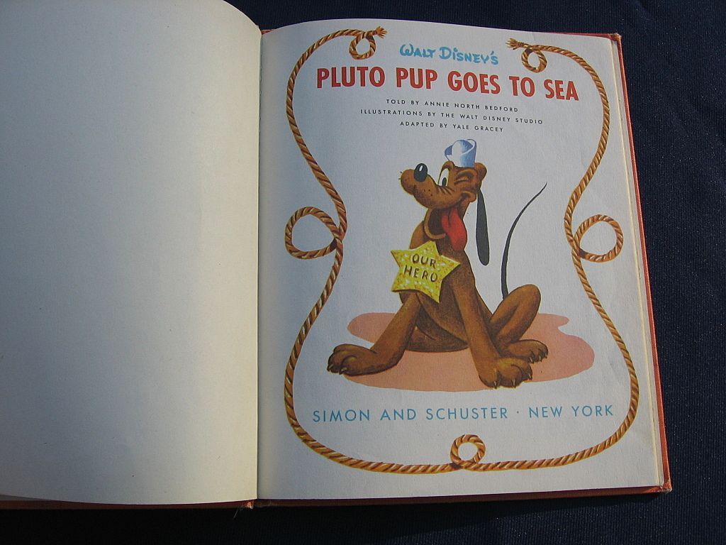 The The Golden Library Cloth Book "Walt Disney's Pluto Pup Goes To Sea" The The Golden Library Cloth Book "Walt Disney's Pluto Pup Goes To Sea"