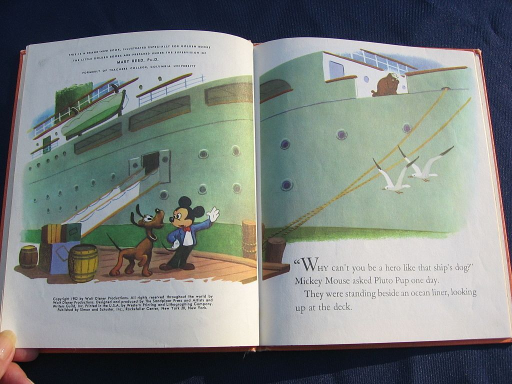 The The Golden Library Cloth Book "Walt Disney's Pluto Pup Goes To Sea" The The Golden Library Cloth Book "Walt Disney's Pluto Pup Goes To Sea"