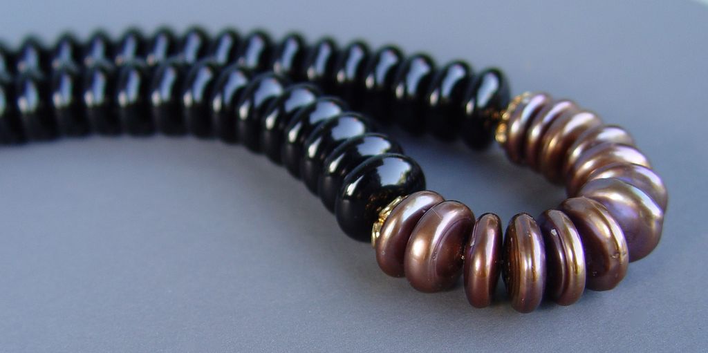Asia Minor - Black Onyx and Freshwater Pearl Necklace Asia Minor - Black Onyx and Freshwater Pearl Necklace