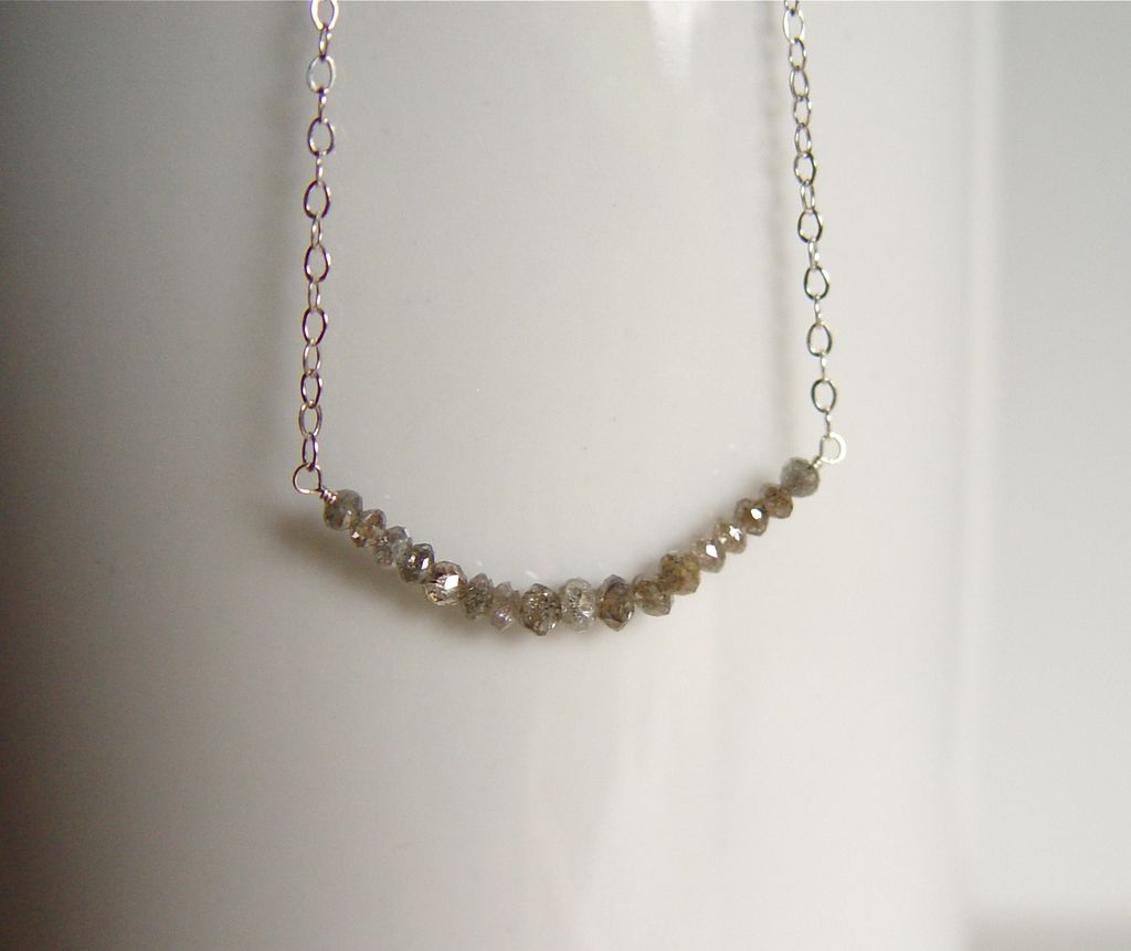 Flumina - Dark Silver Diamond and Sterling Silver Necklace Flumina - Dark Silver Diamond and Sterling Silver Necklace