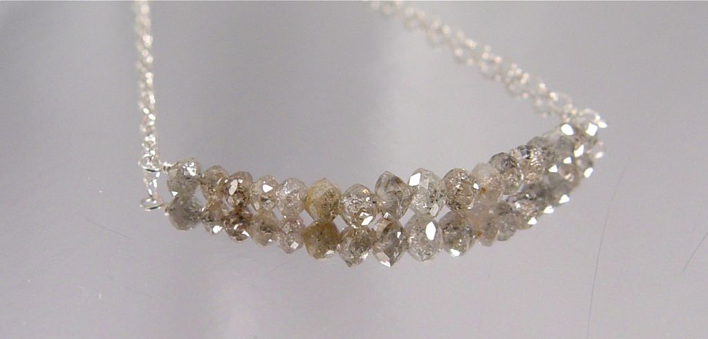 Flumina - Dark Silver Diamond and Sterling Silver Necklace Flumina - Dark Silver Diamond and Sterling Silver Necklace