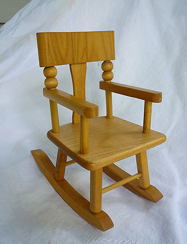 Strombecker Maple Doll Rocking Chair for 8 Inch Dolls Strombecker Maple Doll Rocking Chair for 8 Inch Dolls