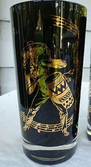 Mambo Cha Cha Dancers Cocktail Tumblers Set of 4 Mambo Cha Cha Dancers Cocktail Tumblers Set of 4