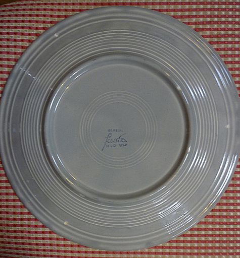 Vintage Fiesta 50's Gray Chop Plate 13" Vintage Fiesta 50's Gray Chop Plate 13"