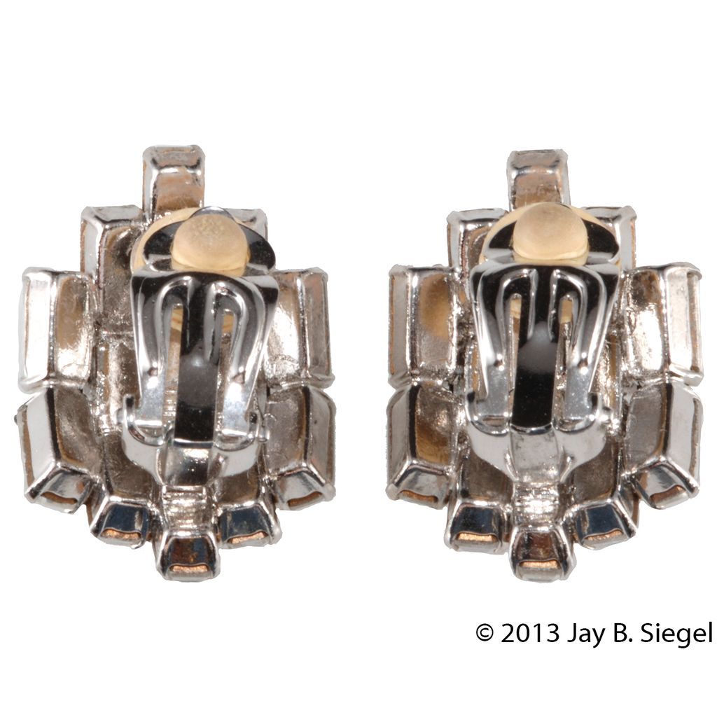 B.E. Cook London Black & Clear Rhinestone Earrings B.E. Cook London Black & Clear Rhinestone Earrings