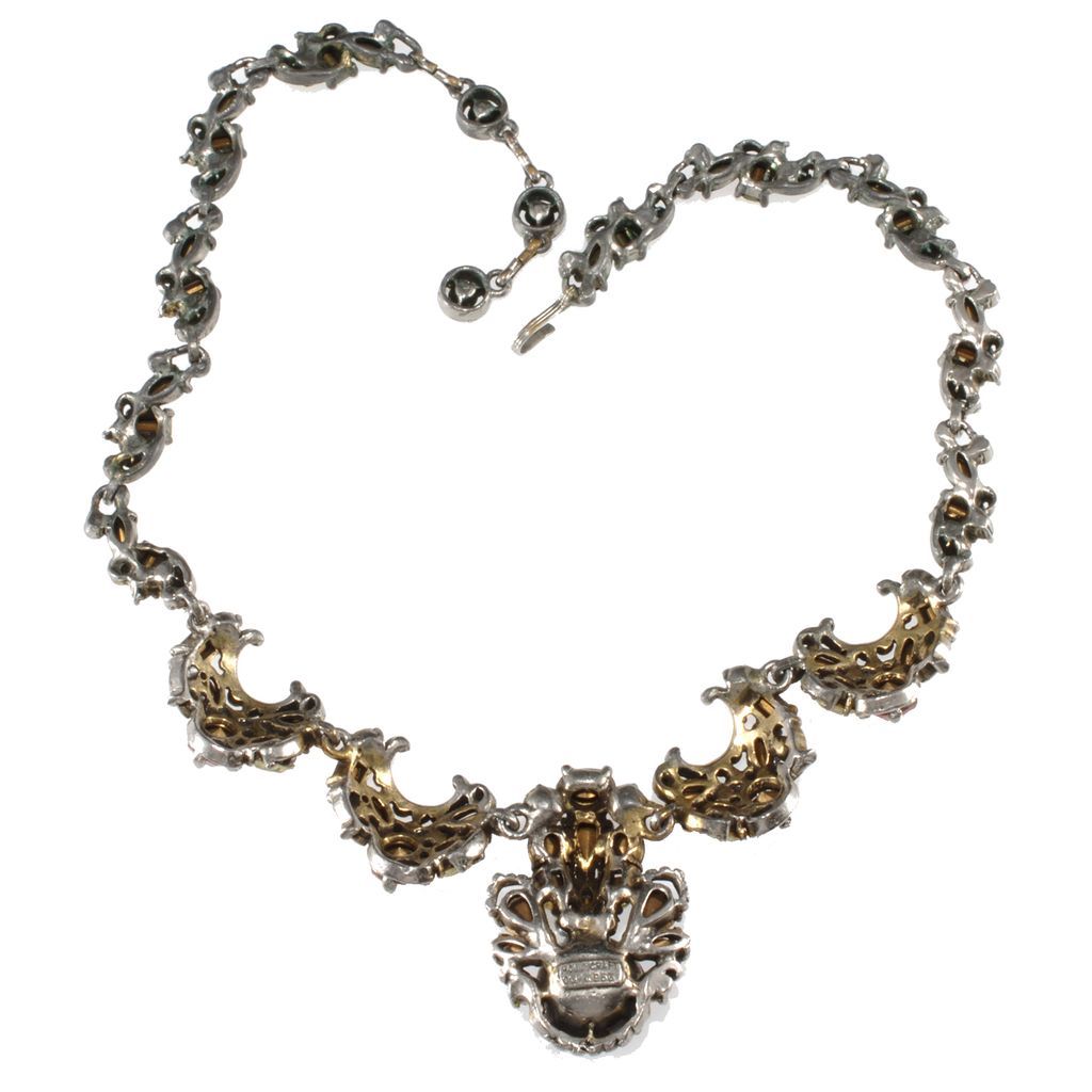 Hollycraft Pastel Rhinestone Necklace Hollycraft Pastel Rhinestone Necklace