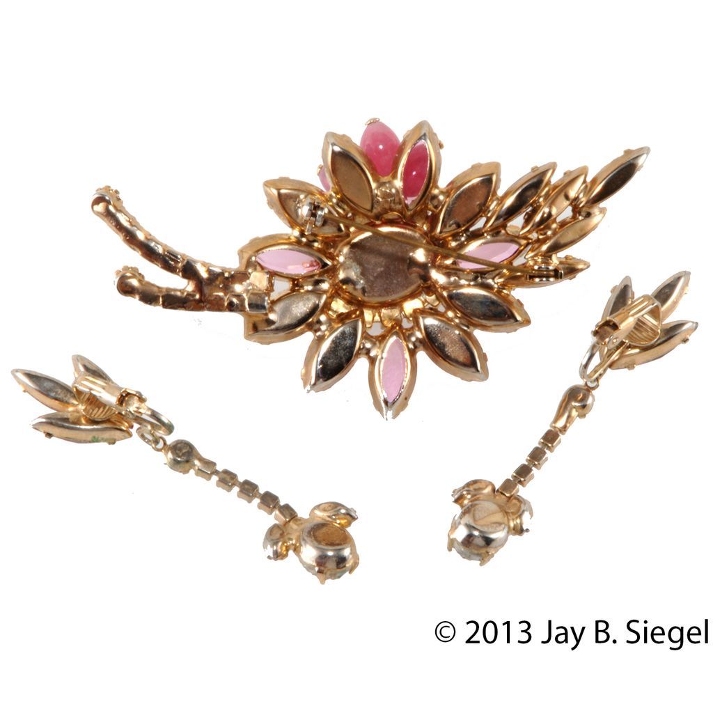 Juliana Watermelon Pink & Purple Brooch & Earrings Set Juliana Watermelon Pink & Purple Brooch & Earrings Set