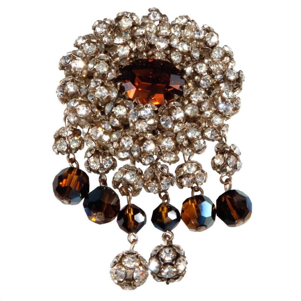 Rhinestone Ball & Bead Brooch Pin Rhinestone Ball & Bead Brooch Pin