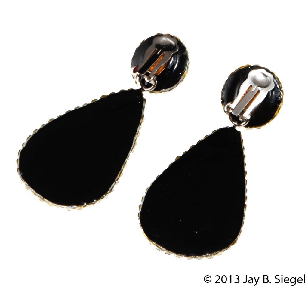 Richard Kerr Extra LARGE Rhinestone Teardrop Dangle Earrings Richard Kerr Extra LARGE Rhinestone Teardrop Dangle Earrings