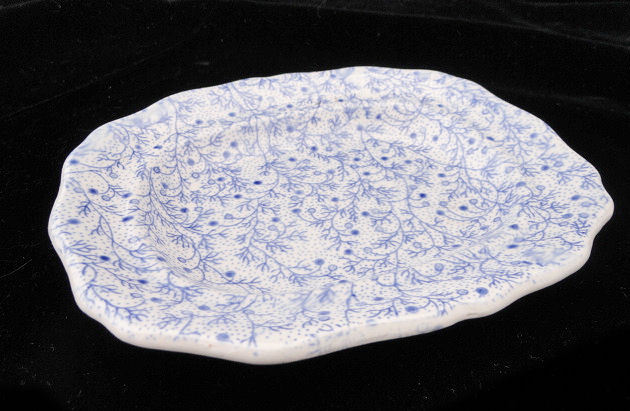 Rare Pearlware Miniature Platter ~ Berry Vines c1835 Rare Pearlware Miniature Platter ~ Berry Vines c1835