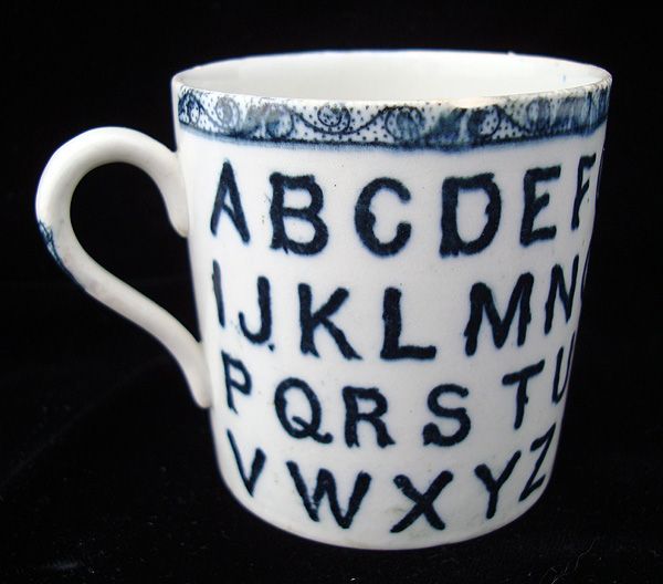 19th Century ABC Alphabet Mug ~ MONKEYS 1860 19th Century ABC Alphabet Mug ~ MONKEYS 1860