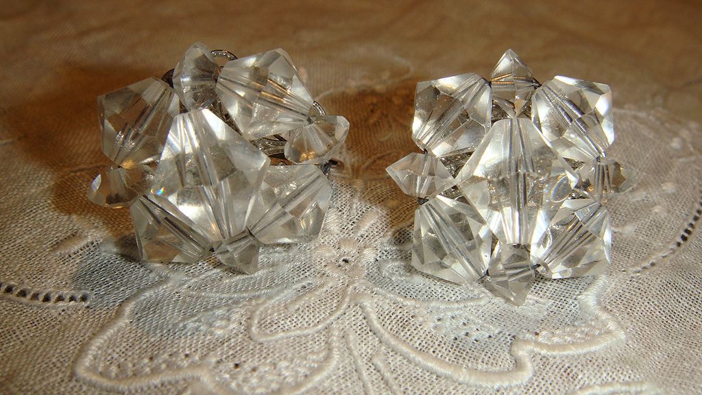 Vintage Sorrento Sterling Crystal Earrings Vintage Sorrento Sterling Crystal Earrings