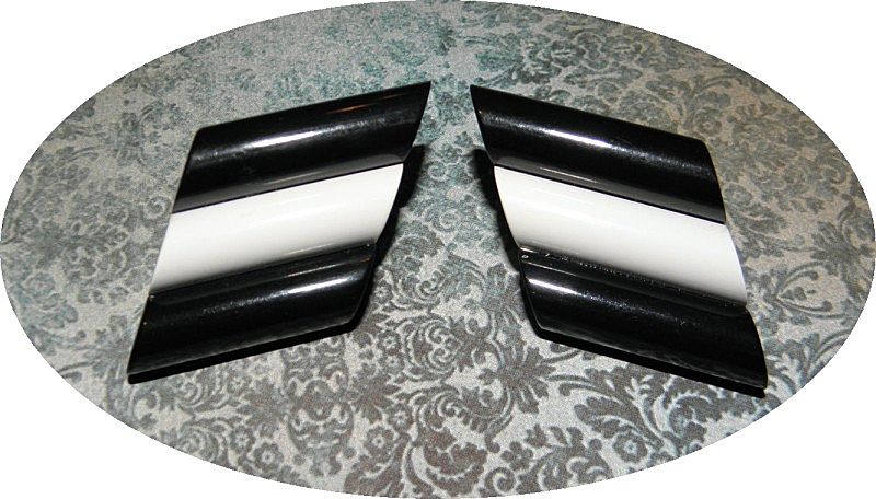 Judith Hendler Black & White Acri-Gems Earrings with original label Judith Hendler Black & White Acri-Gems Earrings with original label