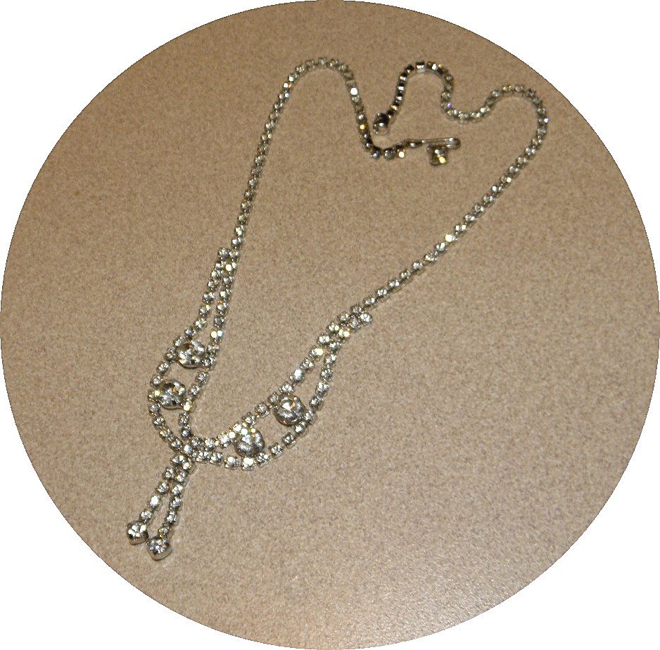 Vintage WEISS Clear Rhinestone Prong Set Necklace Vintage WEISS Clear Rhinestone Prong Set Necklace