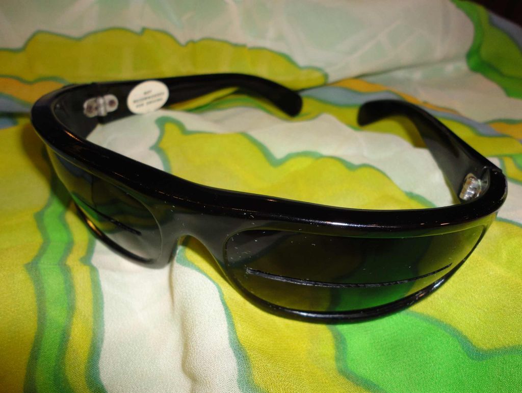 Vintage 1960s Solid Black Beeper or Slit Sunglasses Vintage 1960s Solid Black Beeper or Slit Sunglasses