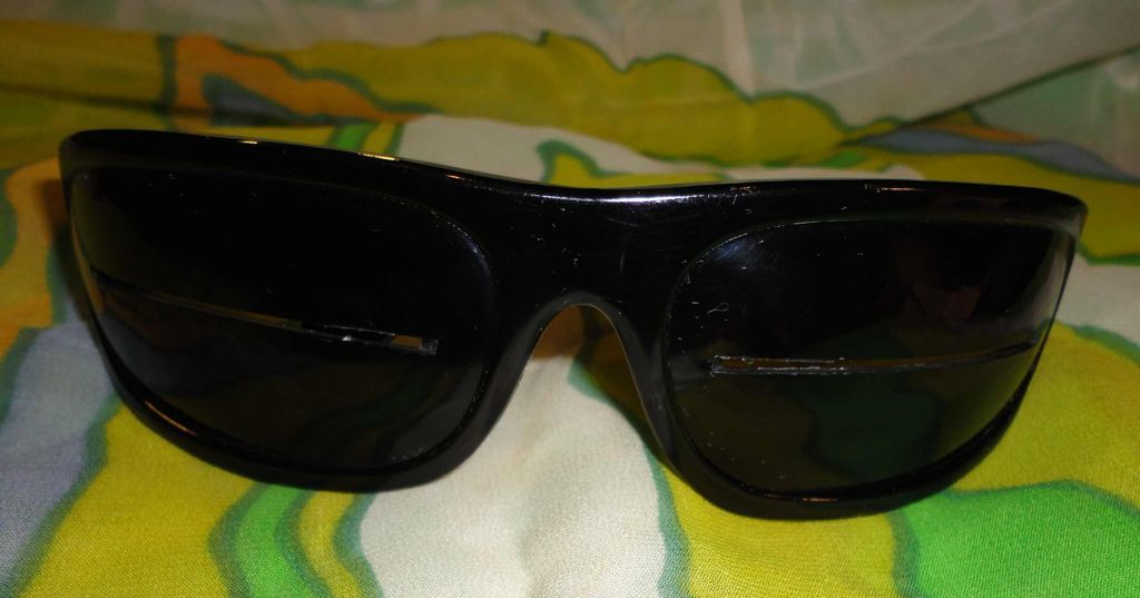 Vintage 1960s Solid Black Beeper or Slit Sunglasses Vintage 1960s Solid Black Beeper or Slit Sunglasses