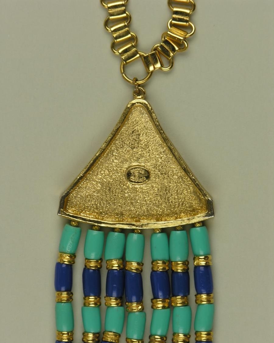 Vintage Hattie Carnegie Egyptian Revival Tasseled Necklace Consigned Vintage Hattie Carnegie Egyptian Revival Tasseled Necklace Consigned
