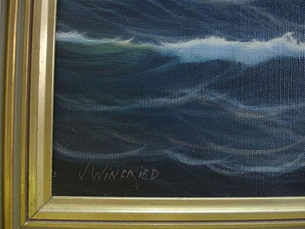 Large Signed Maritime Oil Painting of a Clipper Ship Large Signed Maritime Oil Painting of a Clipper Ship