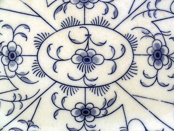 Large Flow Blue Oval Platter Signed Dunn & Bennett & Co. Large Flow Blue Oval Platter Signed Dunn & Bennett & Co.