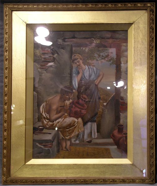 Circa 1880 Orientalist Water Color Classical Motif Circa 1880 Orientalist Water Color Classical Motif
