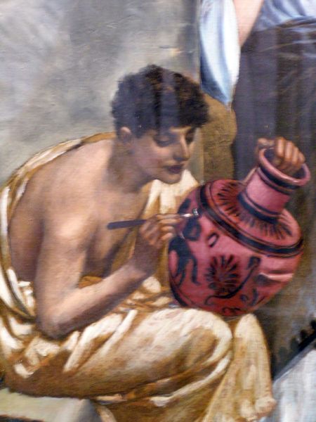 Circa 1880 Orientalist Water Color Classical Motif Circa 1880 Orientalist Water Color Classical Motif
