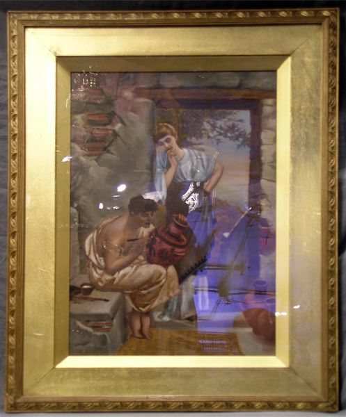 Circa 1880 Orientalist Water Color Classical Motif Circa 1880 Orientalist Water Color Classical Motif