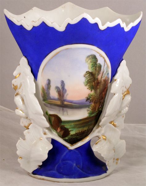 Lovely Pair of "Old Paris" Scenic Vases Lovely Pair of "Old Paris" Scenic Vases