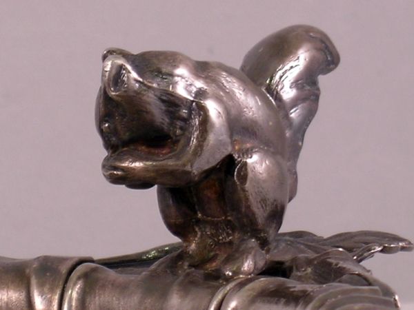 Victorian Silver Plate Nut Bowl With Squirrel Victorian Silver Plate Nut Bowl With Squirrel