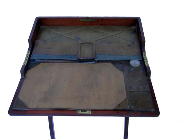 English Folding Campaign Desk In Mahogany English Folding Campaign Desk In Mahogany
