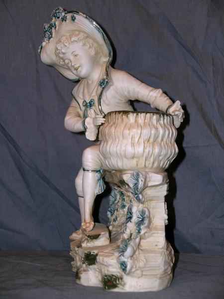 Circa 1900 French Bisque Figures of a Man and Woman Circa 1900 French Bisque Figures of a Man and Woman
