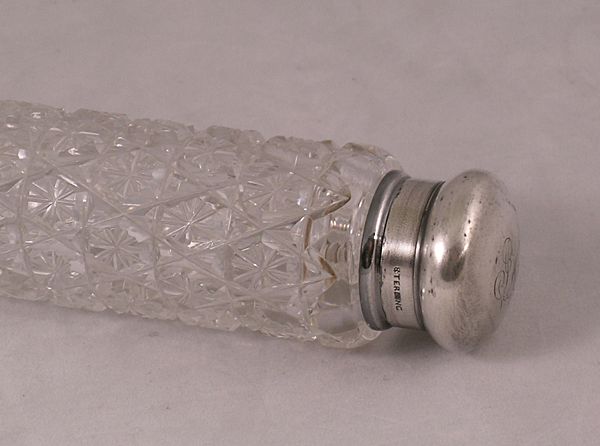 American Brilliant Glass & Sterling Scent Bottle American Brilliant Glass & Sterling Scent Bottle