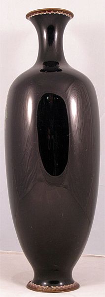 Tall Graceful Japanese Cloisonne Vase Tall Graceful Japanese Cloisonne Vase
